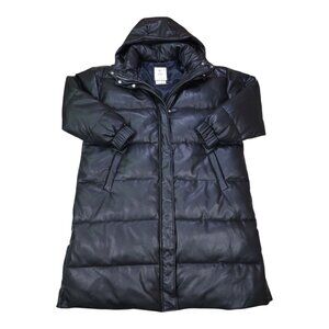 Abercrombie & Fitch Ultra Collection XXL Vegan Leather Coat Jacket 45" Long